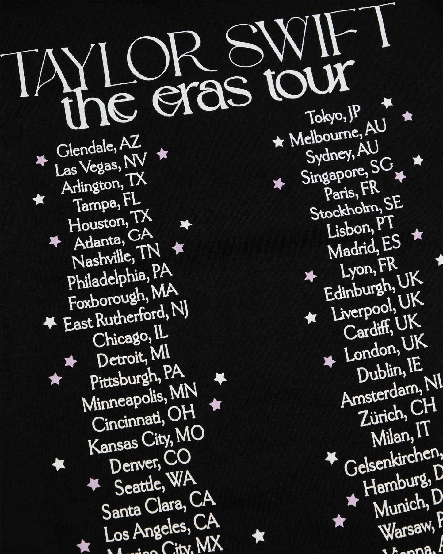 Taylor Swift | The Eras Tour Live Photo Stars T-Shirt