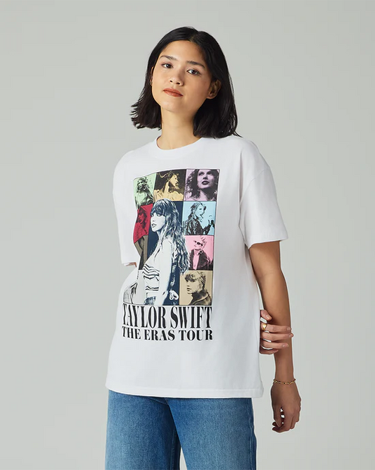 Taylor Swift | The Eras Tour Through LA White T-Shirt