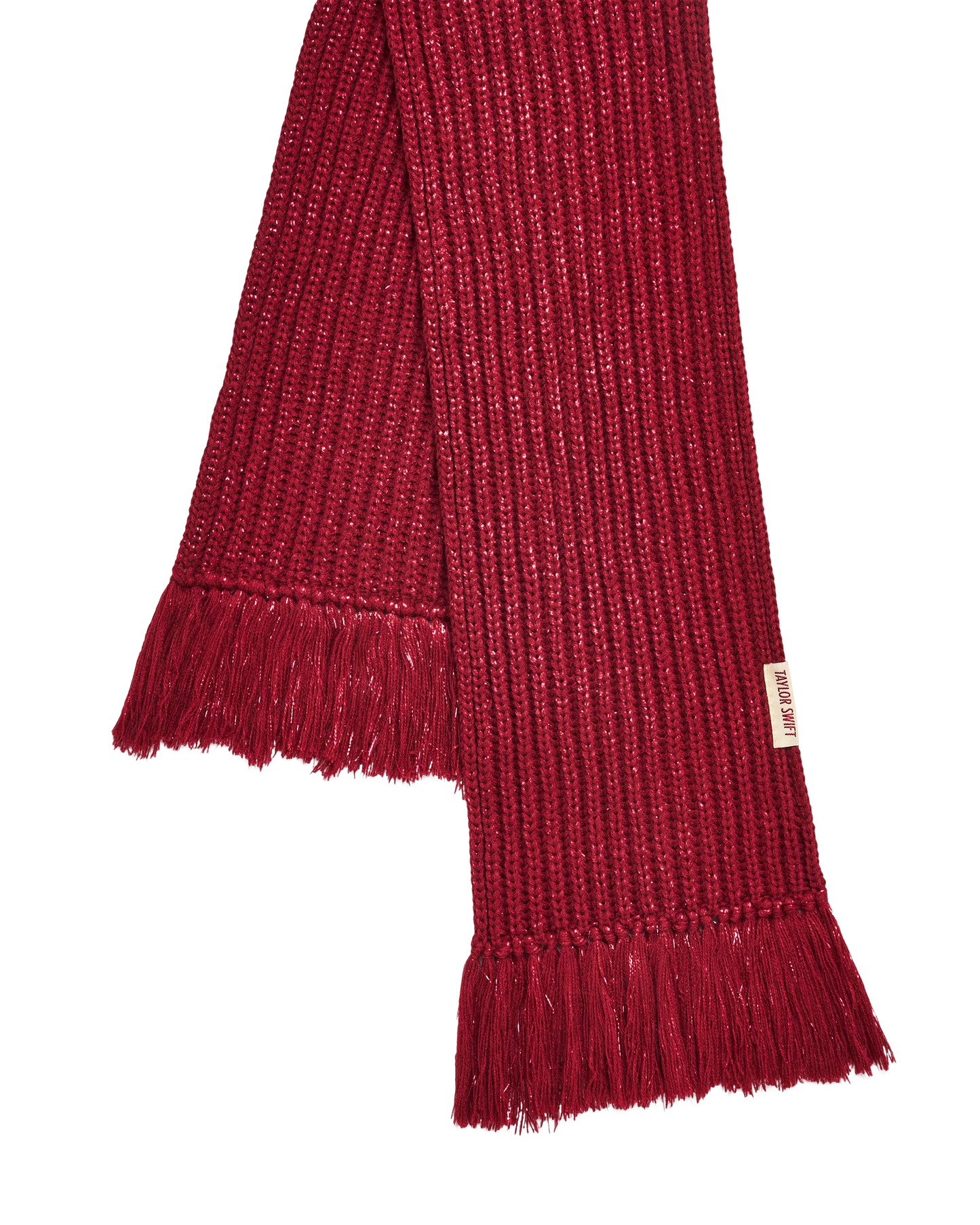 All Too Well Lurex Red Scarf