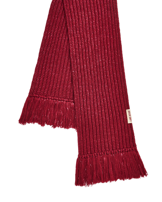 All Too Well Lurex Red Scarf