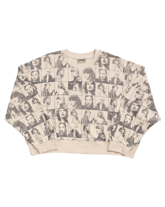 Taylor Swift | The Eras Tour Cropped Beige Pullover