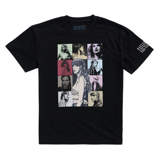 Taylor Swift | The Eras Tour Through LA Black T-Shirt