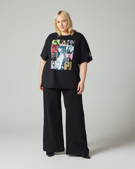 Taylor Swift | The Eras Tour Through LA Black T-Shirt