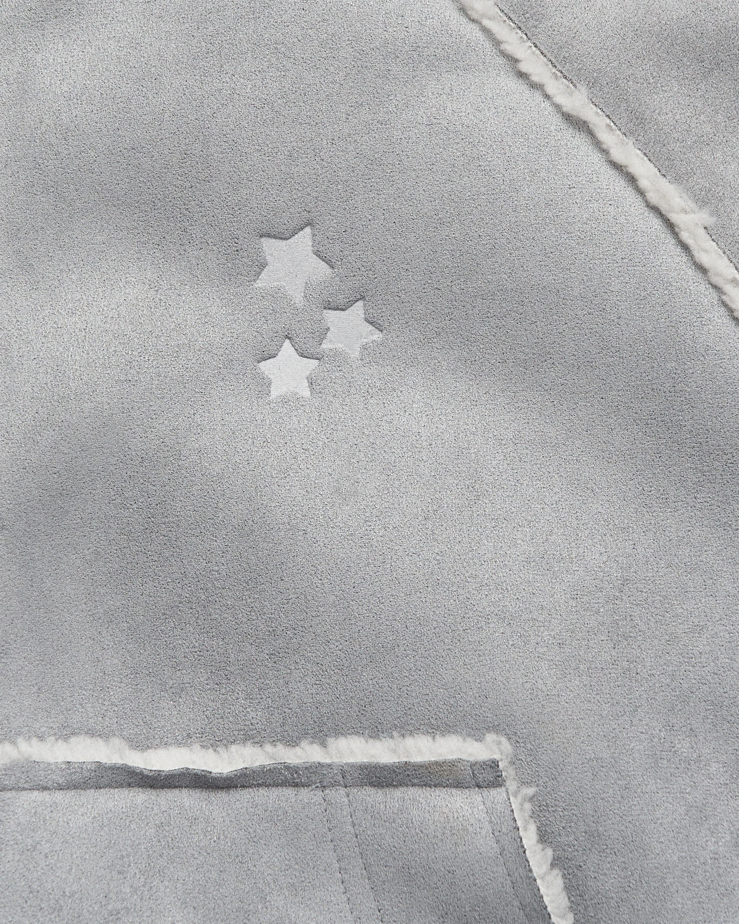 Folklore Album Gray Faux Shearling Jacket