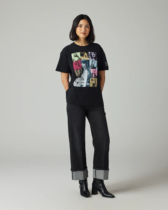 Taylor Swift | The Eras Tour Through LA Black T-Shirt