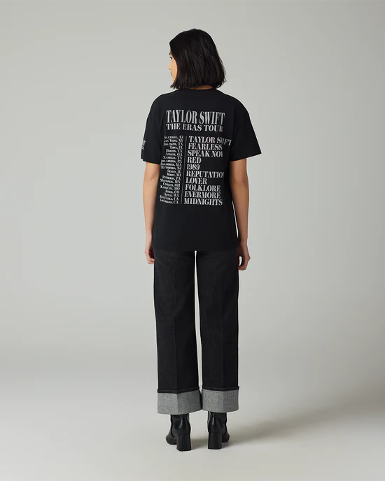 Taylor Swift | The Eras Tour Through LA Black T-Shirt