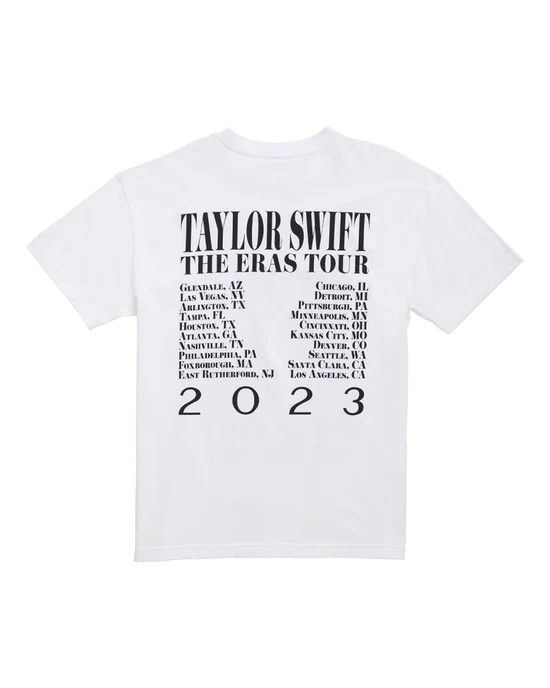Taylor Swift | The Eras Tour Through LA White T-Shirt