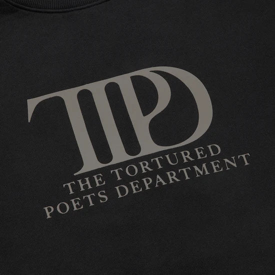 The Tortured Poets Department Black Crewneck
