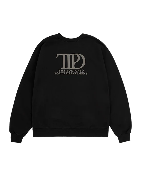 The Tortured Poets Department Black Crewneck