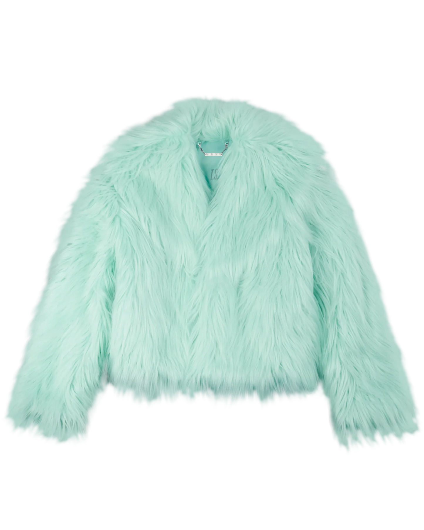 The Life of a Showgirl Mint Faux Fur Coat