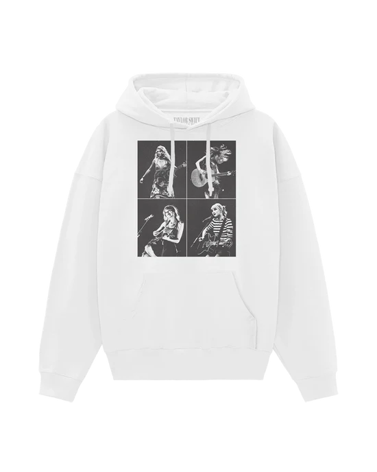 Taylor Swift | The Eras Tour Collage White Hoodie