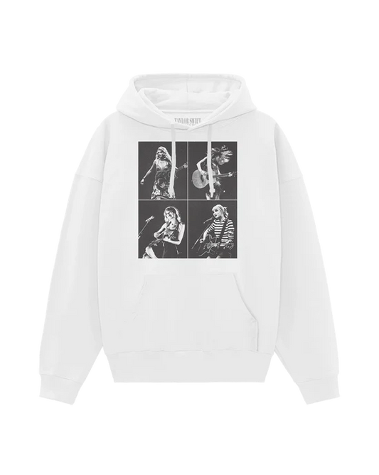Taylor Swift | The Eras Tour Collage White Hoodie