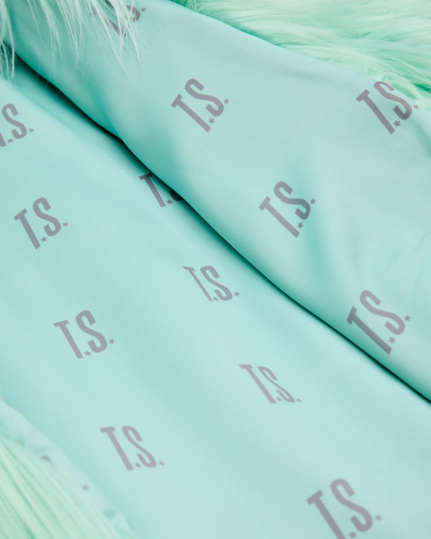 The Life of a Showgirl Mint Faux Fur Coat