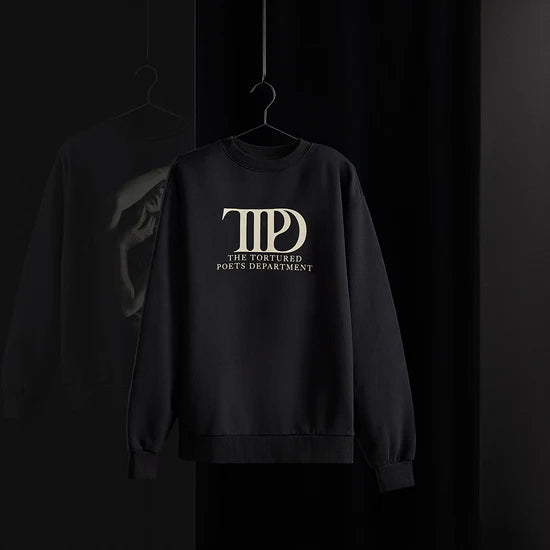The Tortured Poets Department Black Crewneck