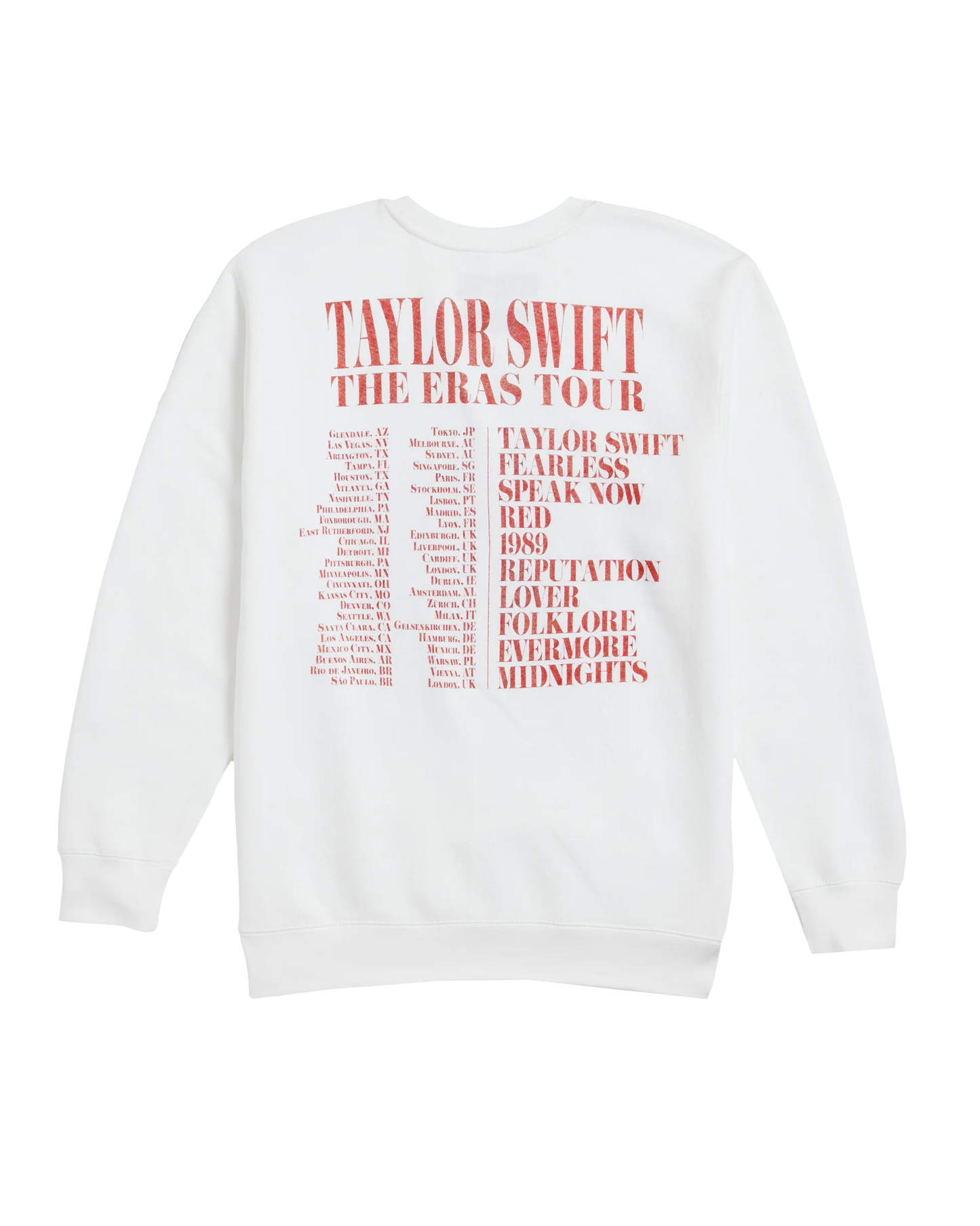 Taylor Swift | The Eras Tour Photo White Crewneck