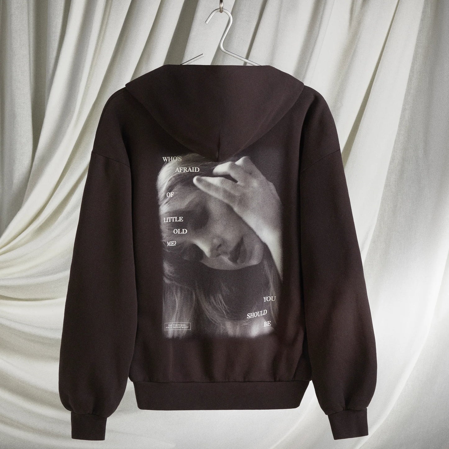 Who's Afraid Of Little Old Me? Dark Brown Hoodie