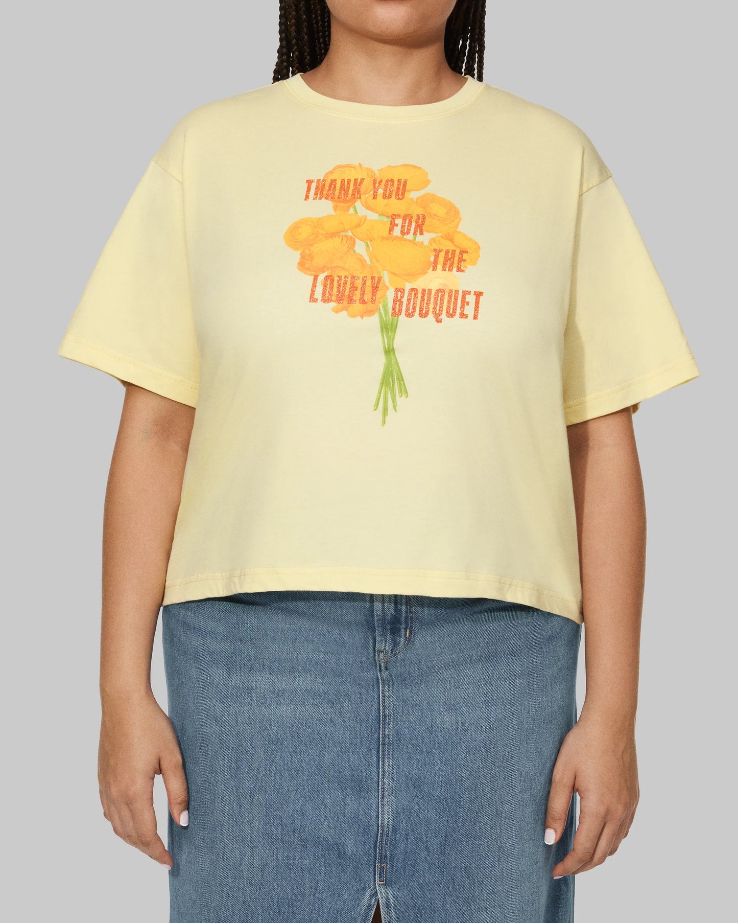 Thank You For The Lovely Bouquet Cropped T-Shirt